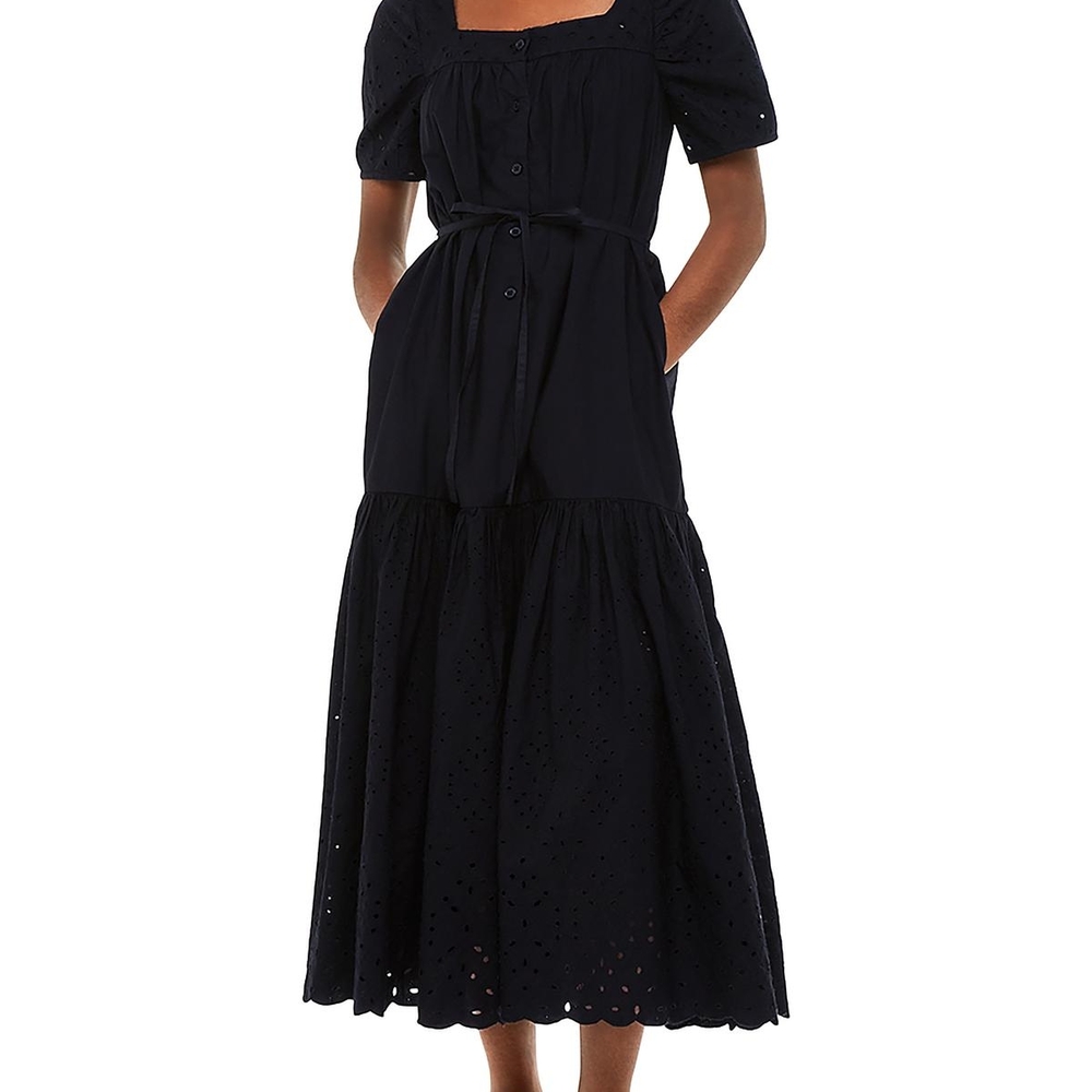 Whistles Elegant Black Midi Dress
